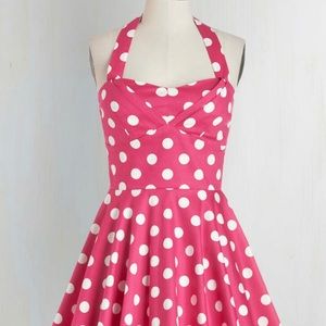 NWOT Pink polka dot dress - ModCloth